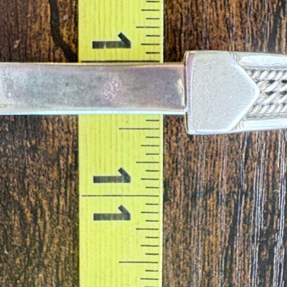 VTG Sterling Silver 925 Intricate Textured Open Cuff Bracelet Size 7.5" Fit - Picture 9 of 10